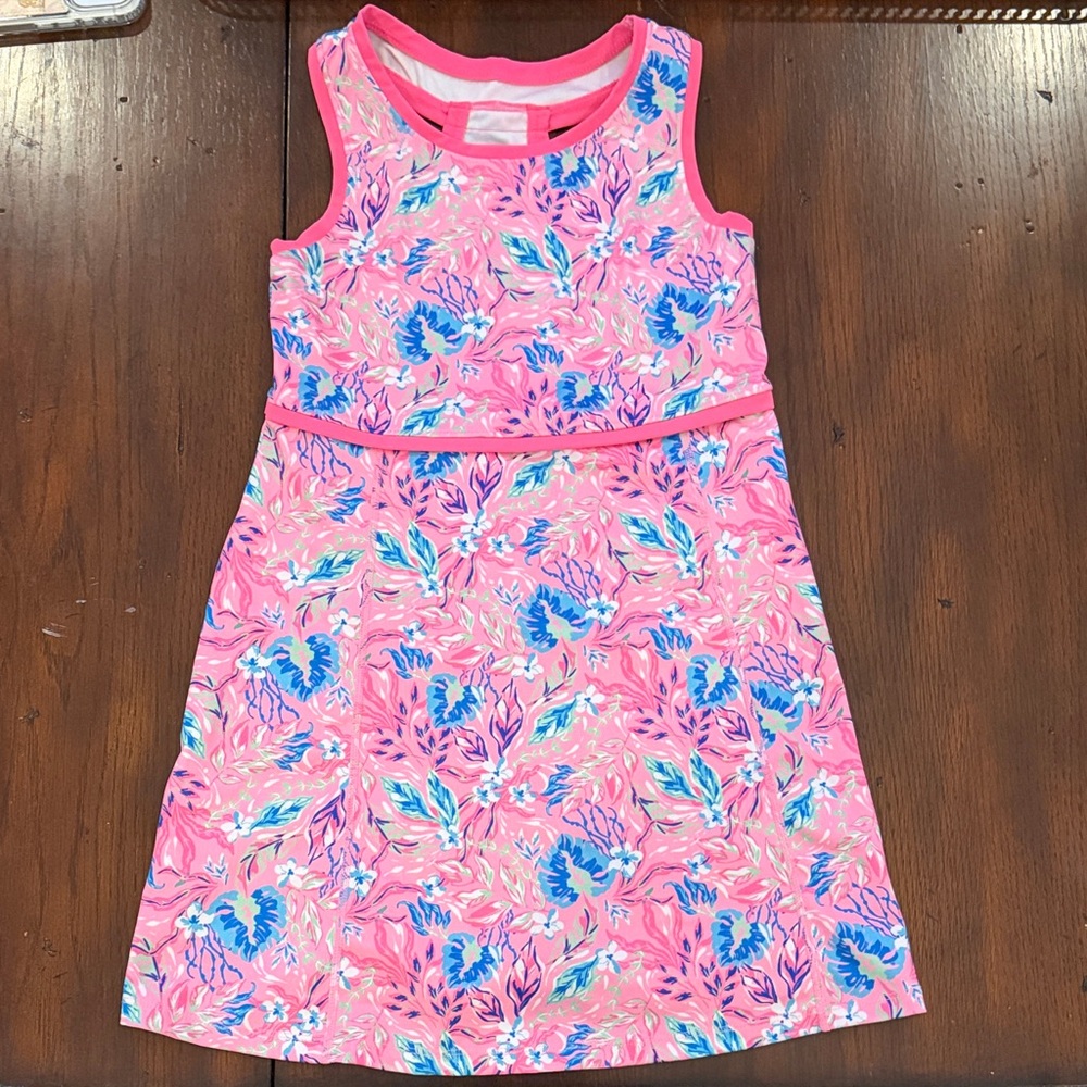 Girls' Pink Floral Tank Dress